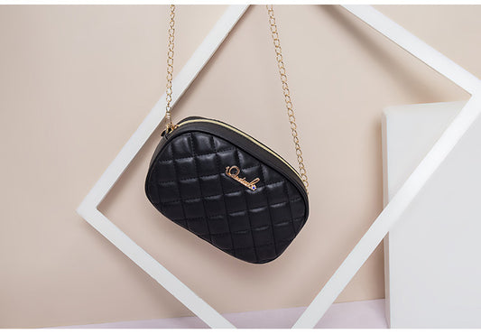 Fashion rhombus embroidered square bag 2024 spring and summer New Fashion Net red small square bag round bag shoulder crossbody women's bag